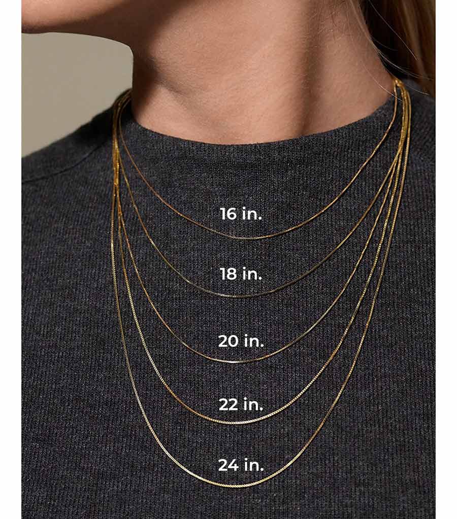 Necklace length chart guide