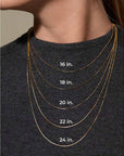 Necklace length chart guide