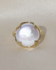 Izaskun Zabala jewelry statement button pearl ring