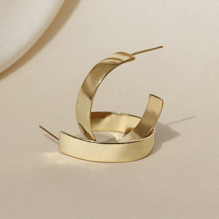 Izaskun Zabala jewelry statement wide hoop earrings